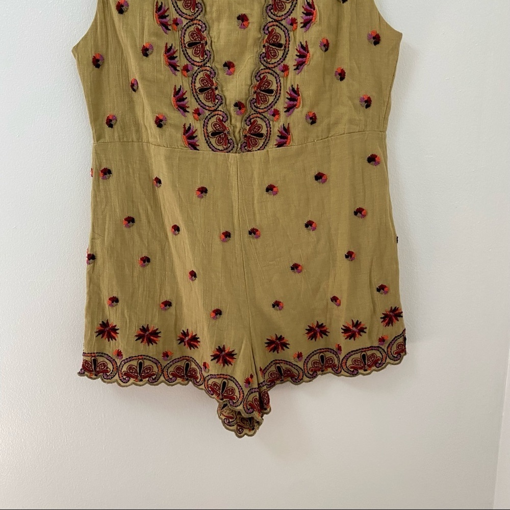 Free People Margarita Embroidered Romper 4 - Picture 3 of 7